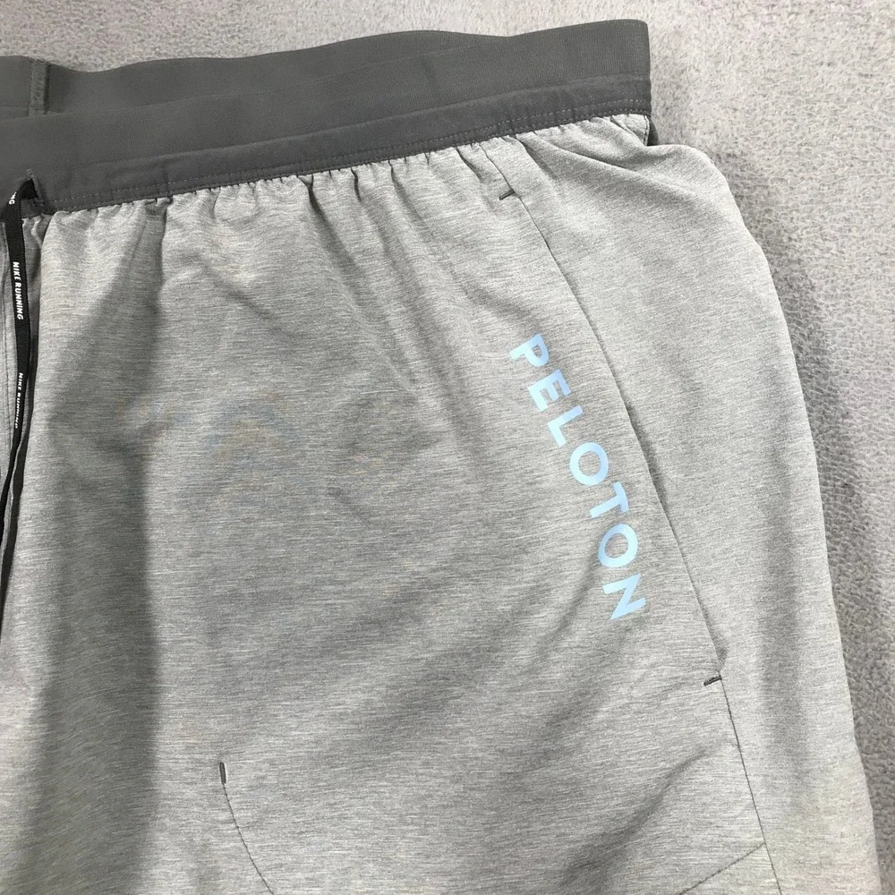 Nike Peloton Mens Flex Stride Running Shorts Gray Heather XXL 7